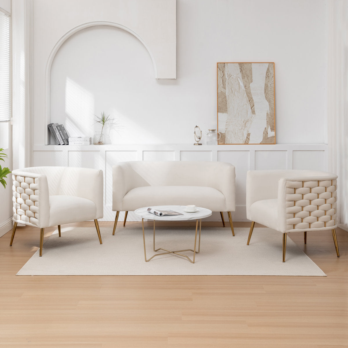 Cristen 3 - Piece Velvet Living Room Set