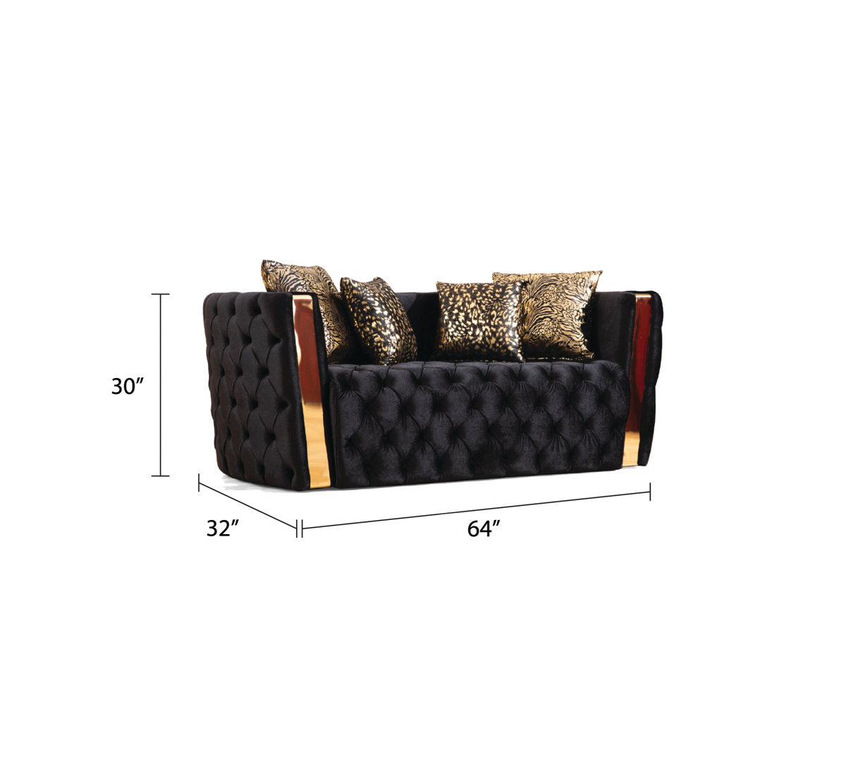 Doruk 2 - Piece Velvet Living Room Set