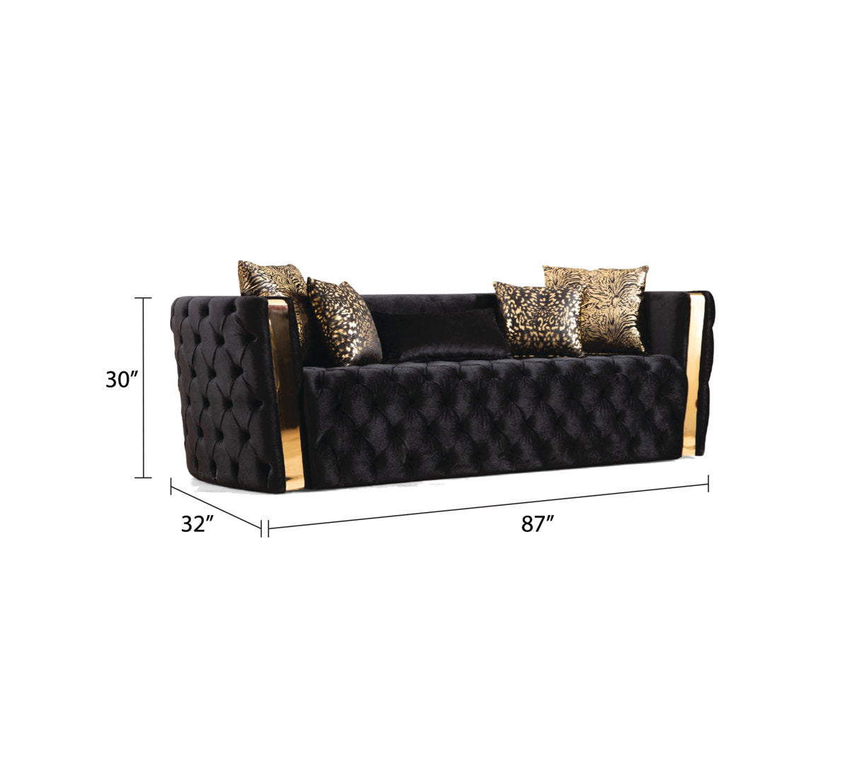 Doruk 2 - Piece Velvet Living Room Set
