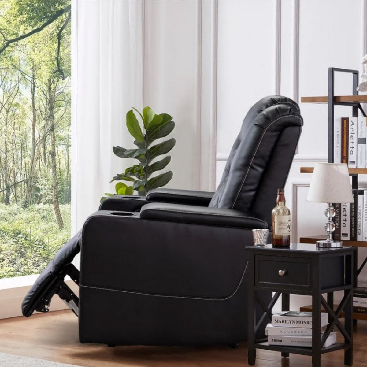 Drennen 3-Piece Luxe Home Theater Reclining Living Room Set With USB Ports & Cup Holders