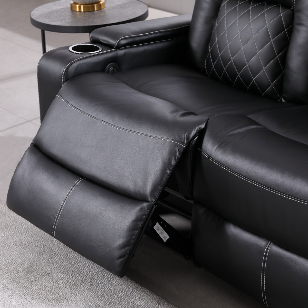 Drennen 3-Piece Luxe Home Theater Reclining Living Room Set With USB Ports & Cup Holders