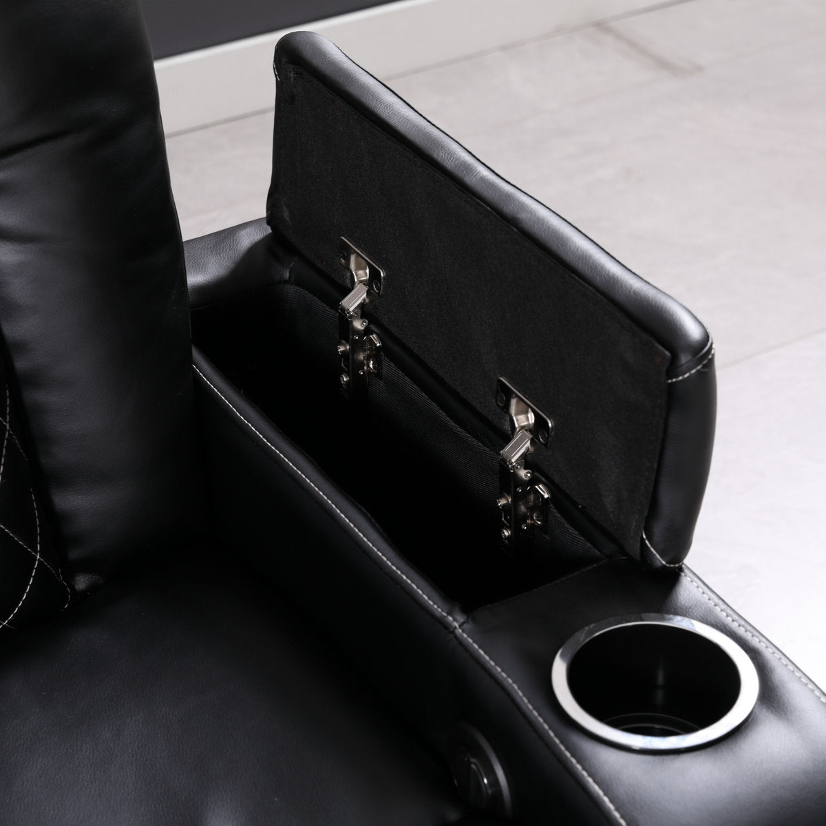 Drennen 3-Piece Luxe Home Theater Reclining Living Room Set With USB Ports & Cup Holders