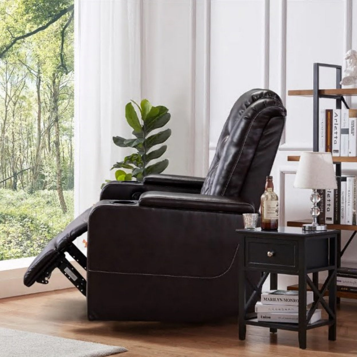 Drennen 3-Piece Luxe Home Theater Reclining Living Room Set With USB Ports & Cup Holders