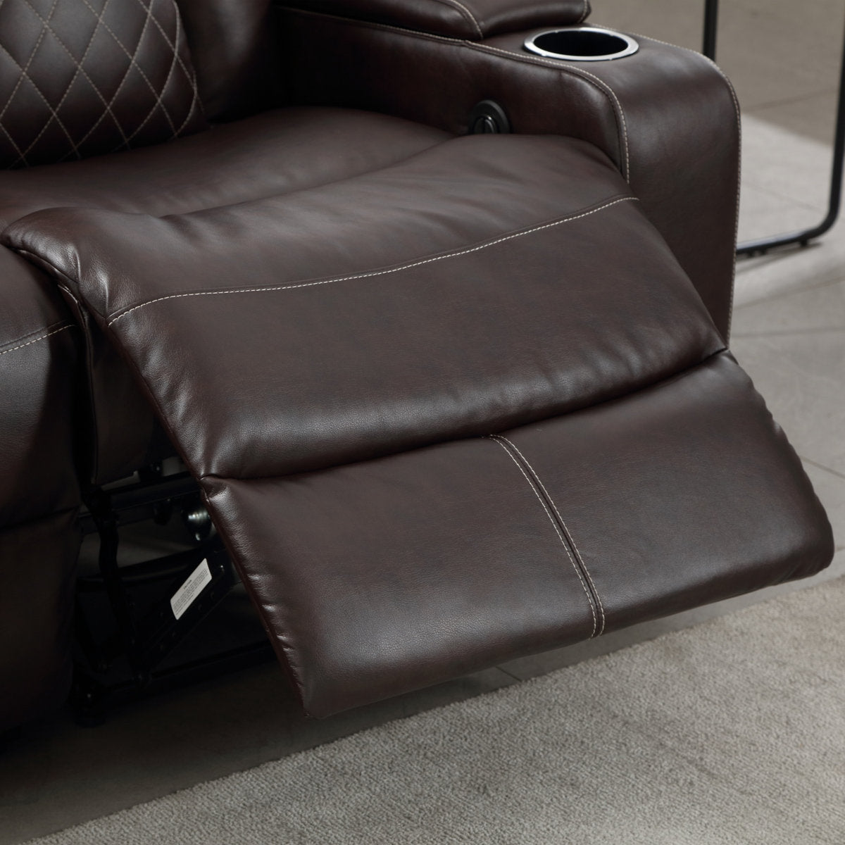 Drennen 3-Piece Luxe Home Theater Reclining Living Room Set With USB Ports & Cup Holders