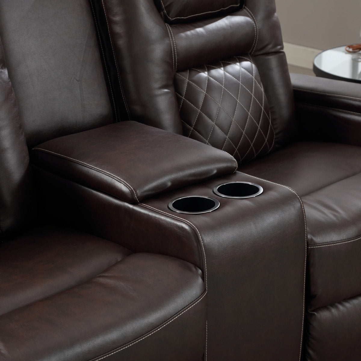 Drennen 3-Piece Luxe Home Theater Reclining Living Room Set With USB Ports & Cup Holders