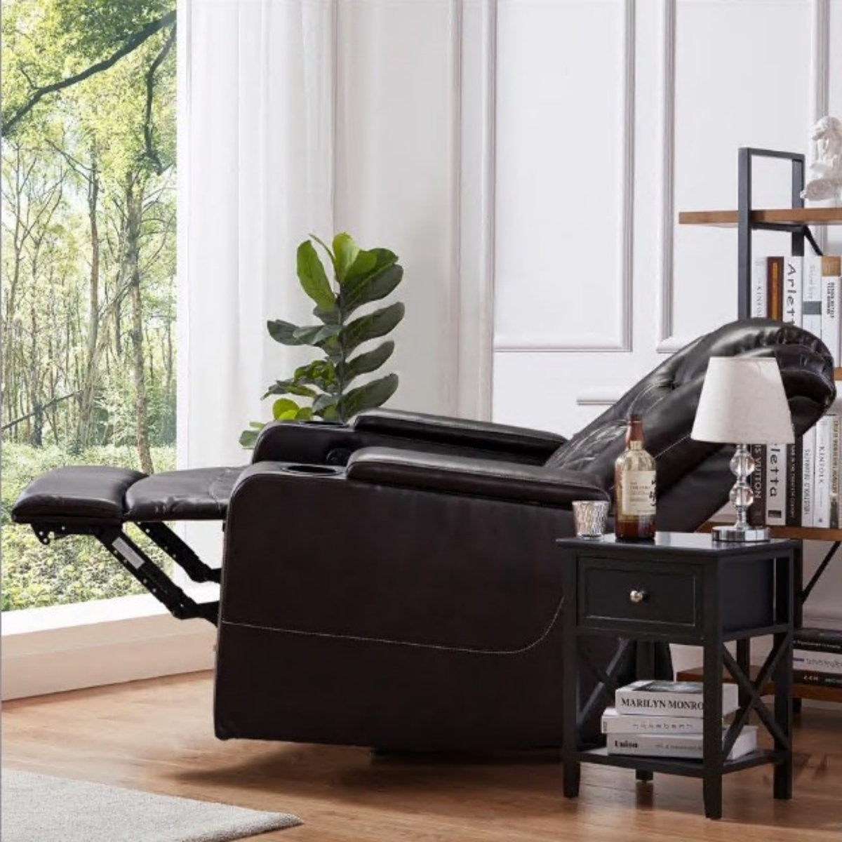 Drennen 3-Piece Power Recliner Home Theater Living Room Set With USB Charging & Storage & Cupholders