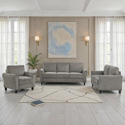 Emilio 3-Piece Upholstered Living Room Set - Plush Chenille Fabric Upholstery and Durable Solid Wood & Plywood Frame