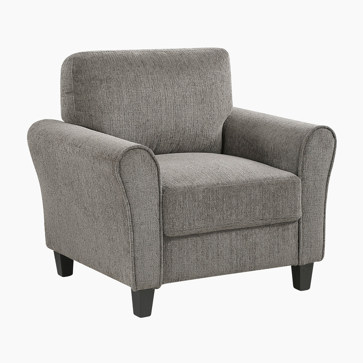 Emilio 3-Piece Upholstered Living Room Set - Plush Chenille Fabric Upholstery and Durable Solid Wood & Plywood Frame