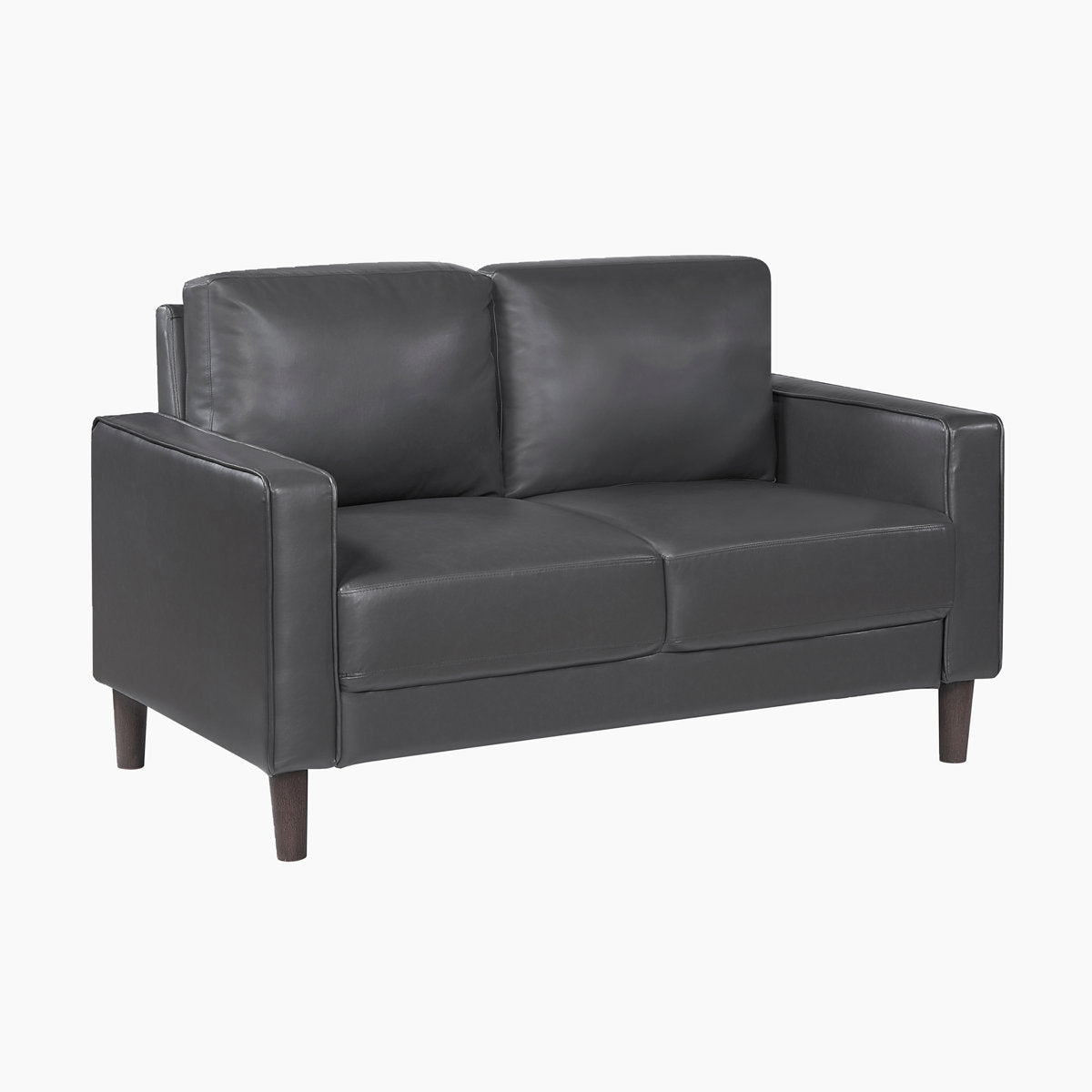 Eric Mid Century 3-Piece Living Room Set - Faux Leather with Easy-Care, Durable Solid Wood & Plywood Frame, Comfortable Foam & Pocket Coils, Complete 3-Piece: Chair, Sofa & Loveseat Set