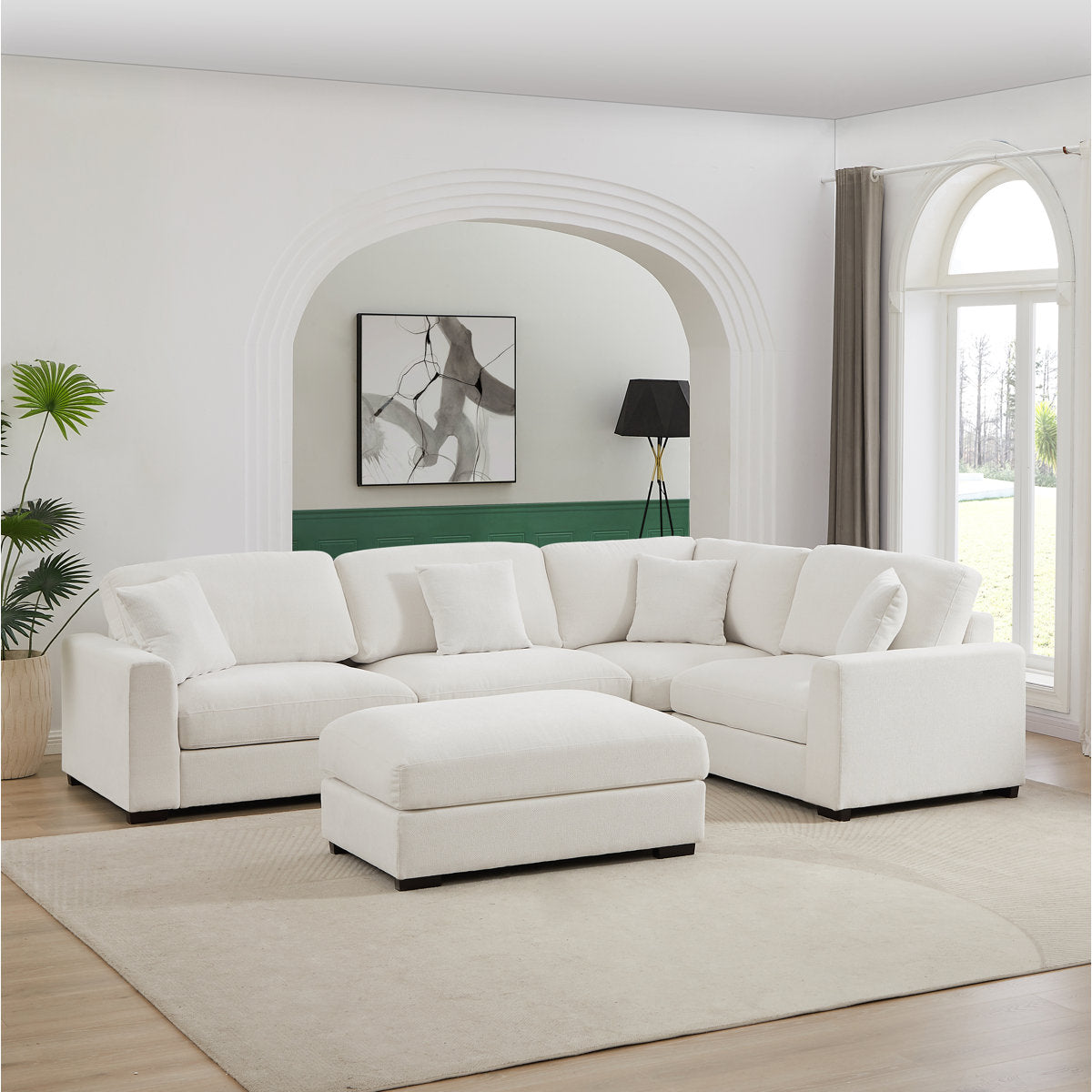 Eugenija 5 - Piece Upholstered Sectional
