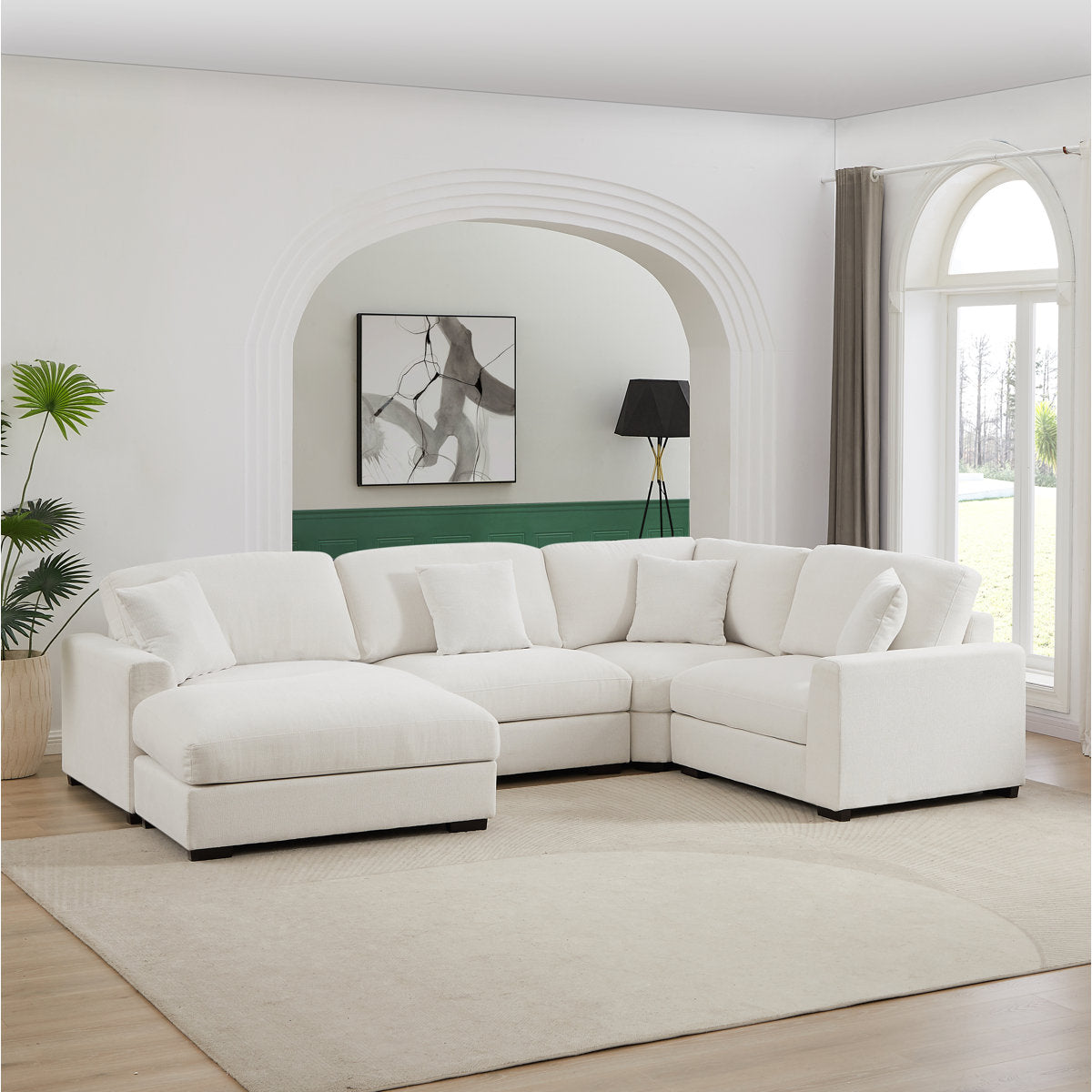 Eugenija 5 - Piece Upholstered Sectional