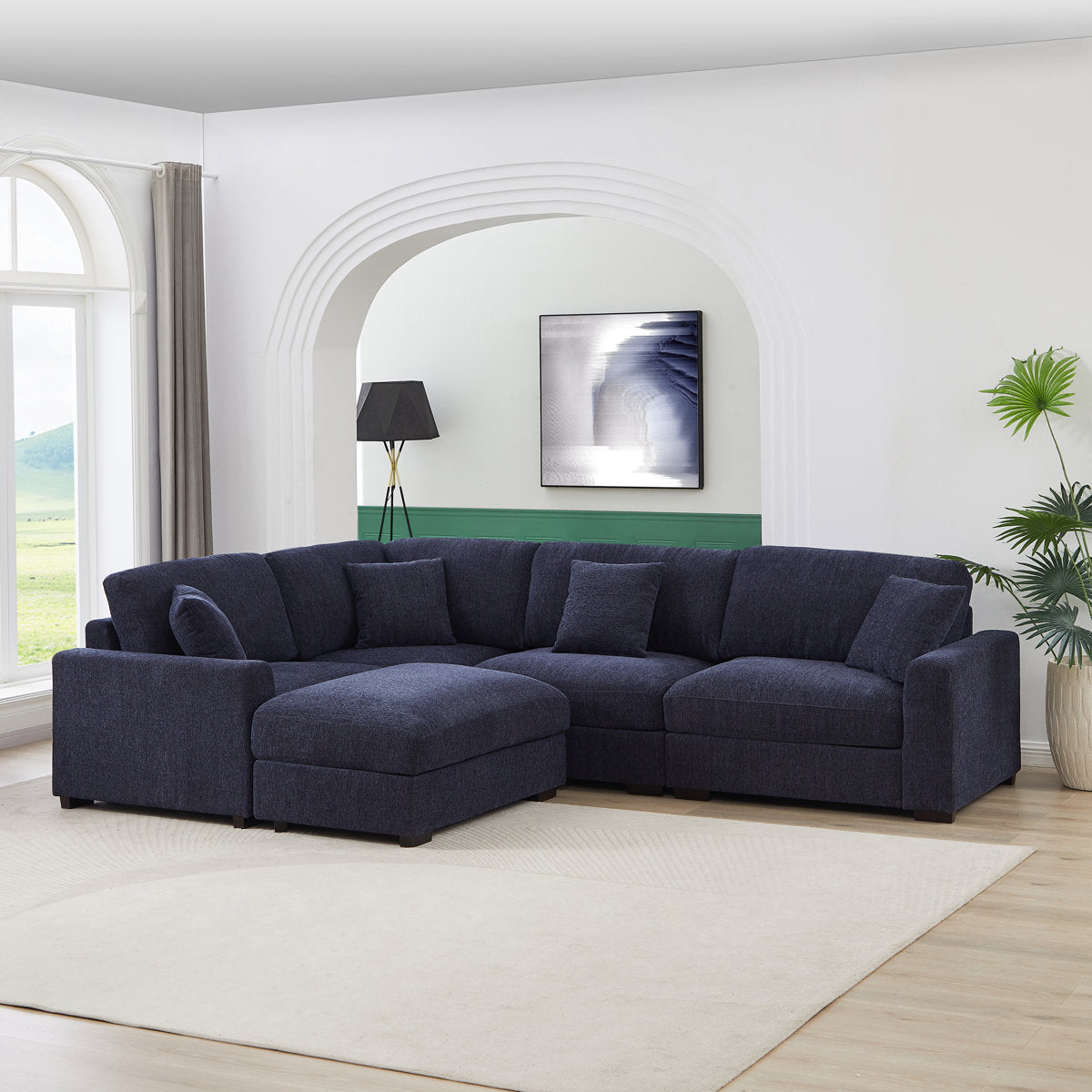 Eugenija 5 - Piece Upholstered Sectional