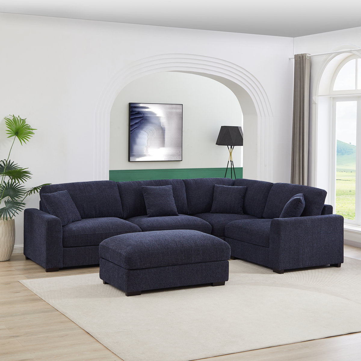Eugenija 5 - Piece Upholstered Sectional