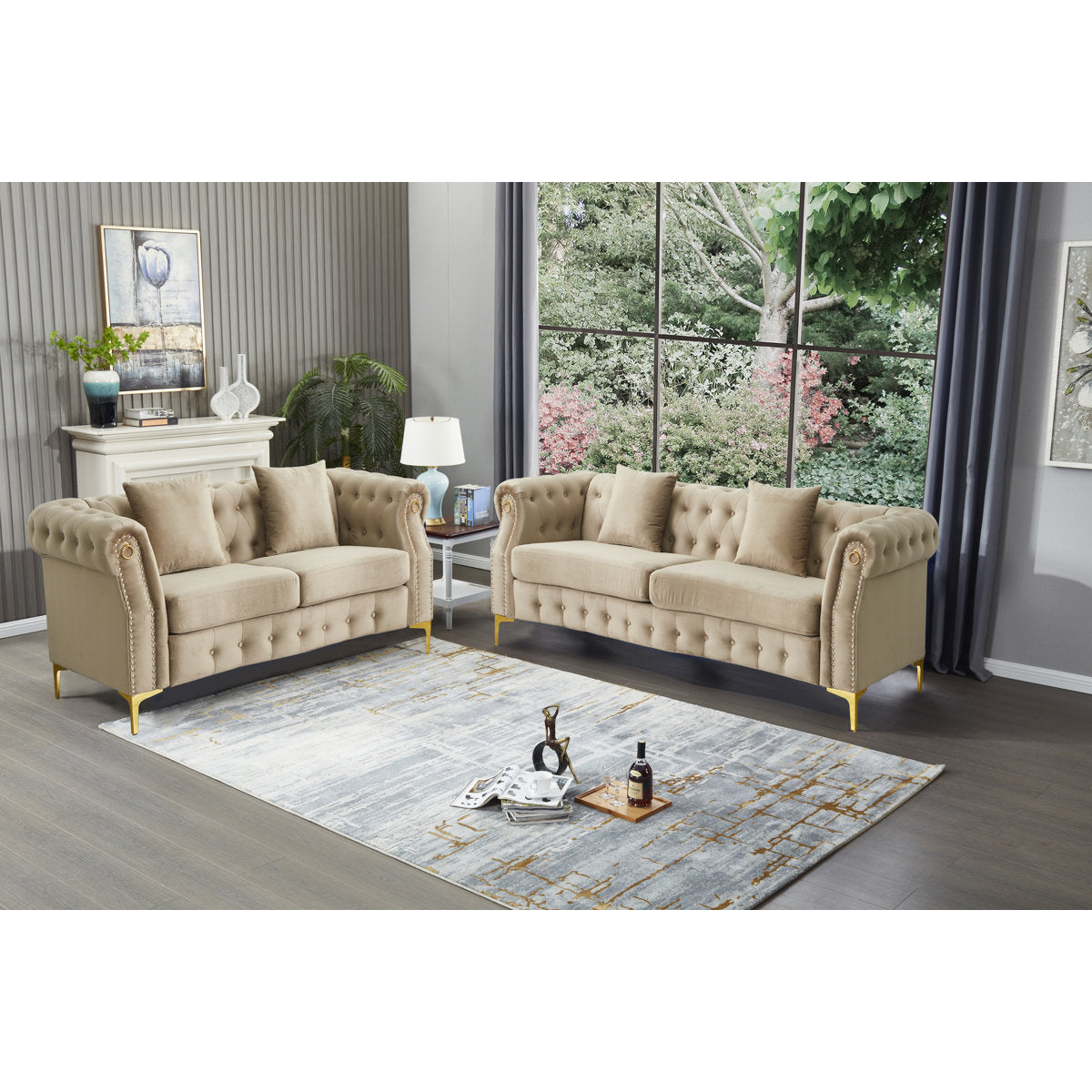 Frotten 2 - Piece Velvet Living Room Set