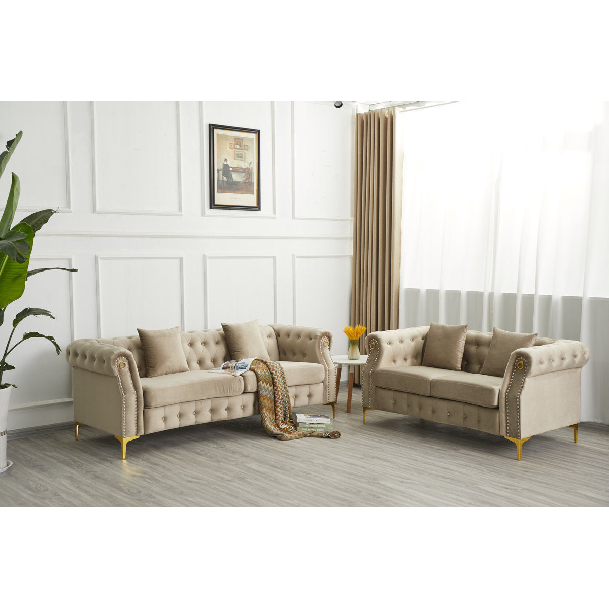 Frotten 2 - Piece Velvet Living Room Set