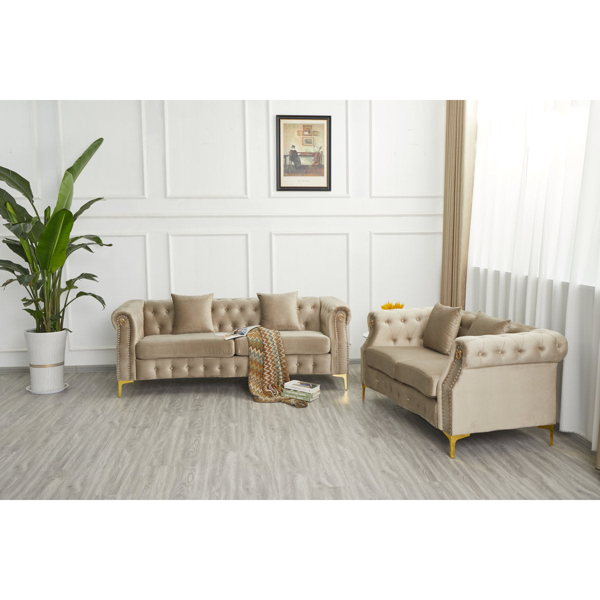 Frotten 2 - Piece Velvet Living Room Set