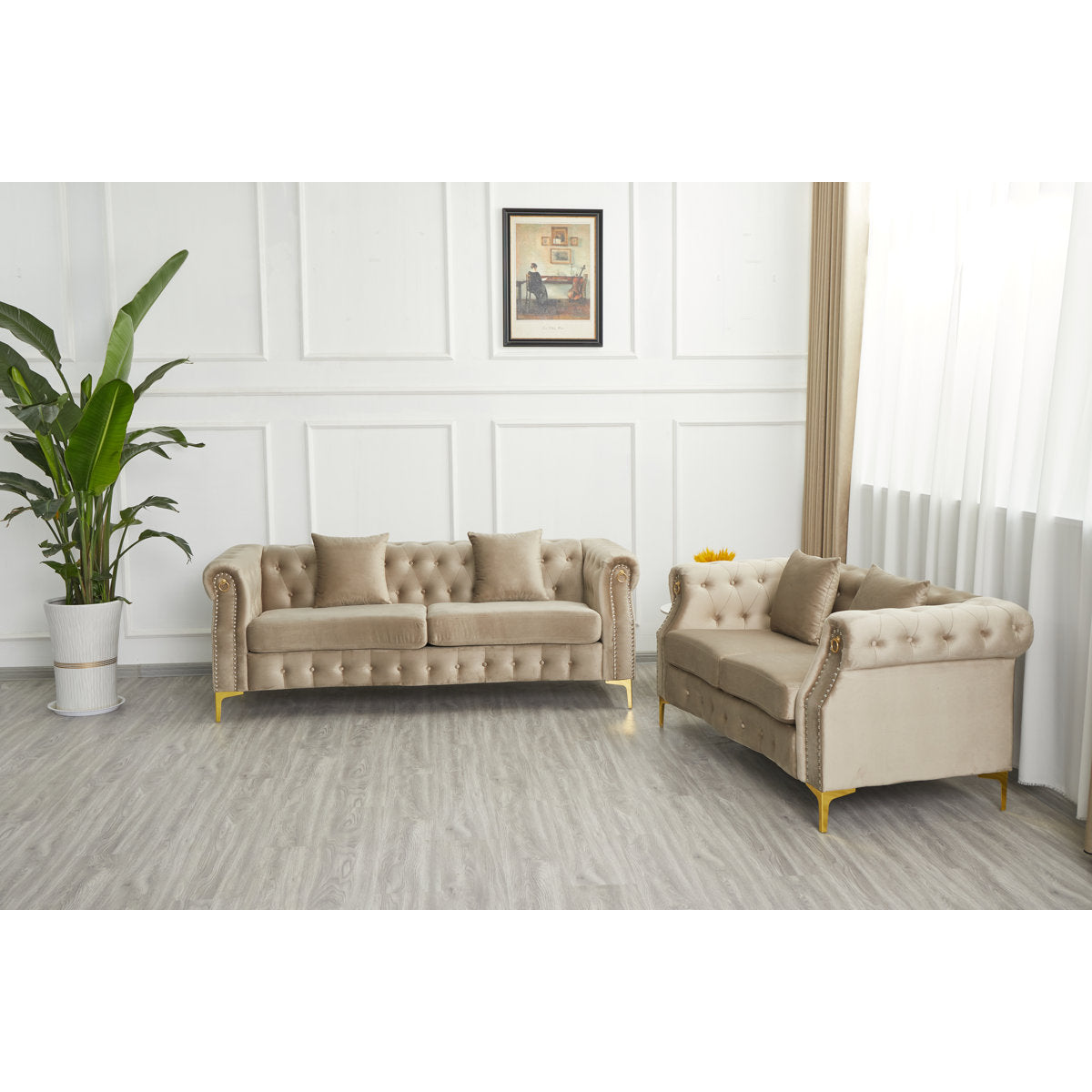 Frotten 2 - Piece Velvet Living Room Set