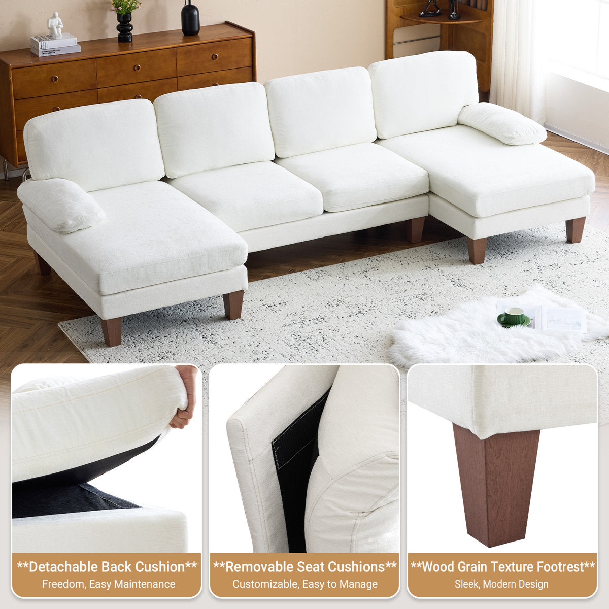 George Oliver 111‘W U-Shaped Sectional