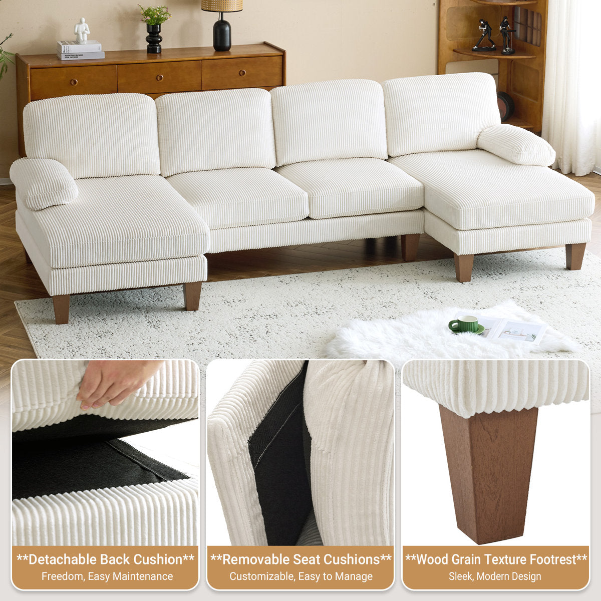 George Oliver 111‘W U-Shaped Sectional