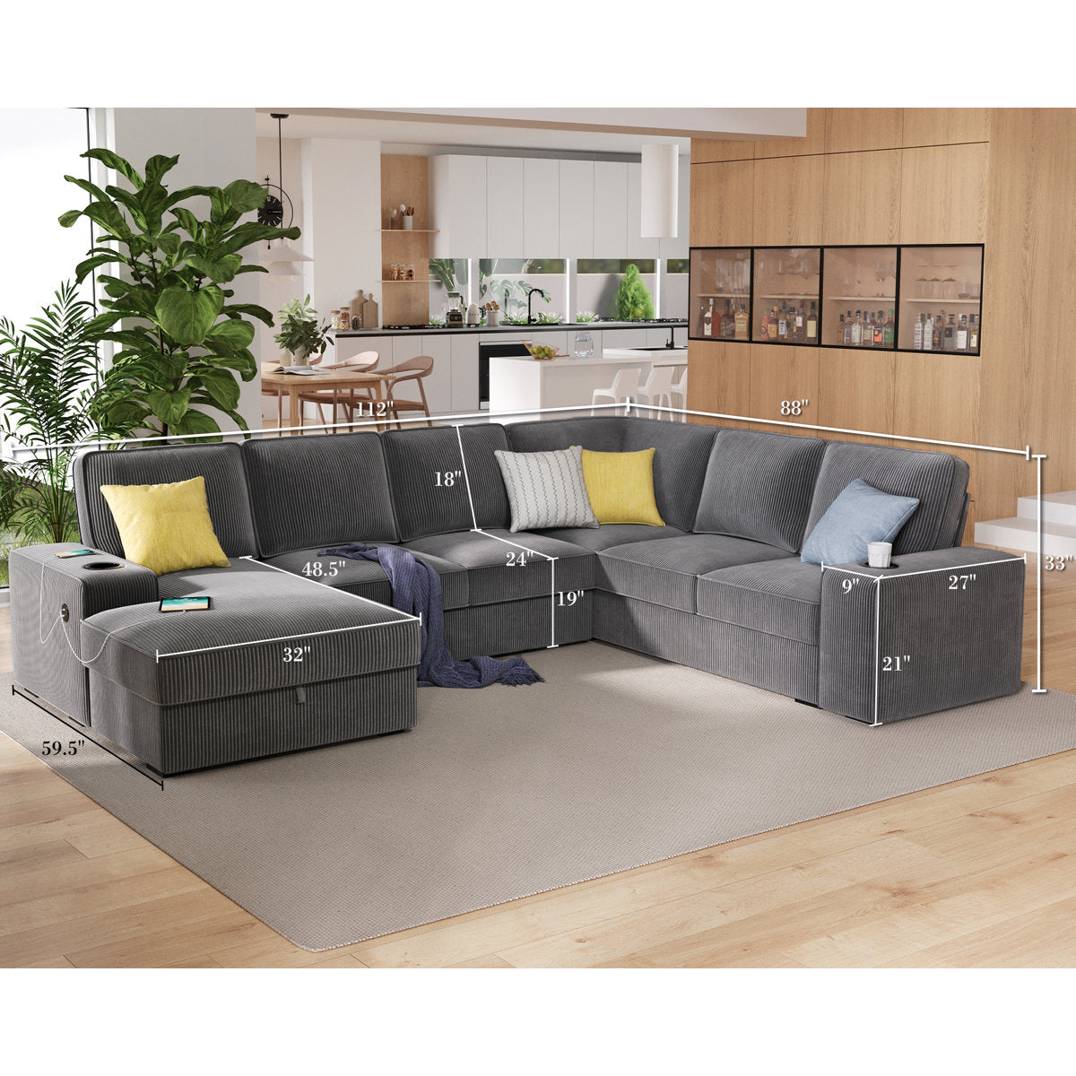 Glendora 112'' Sectional