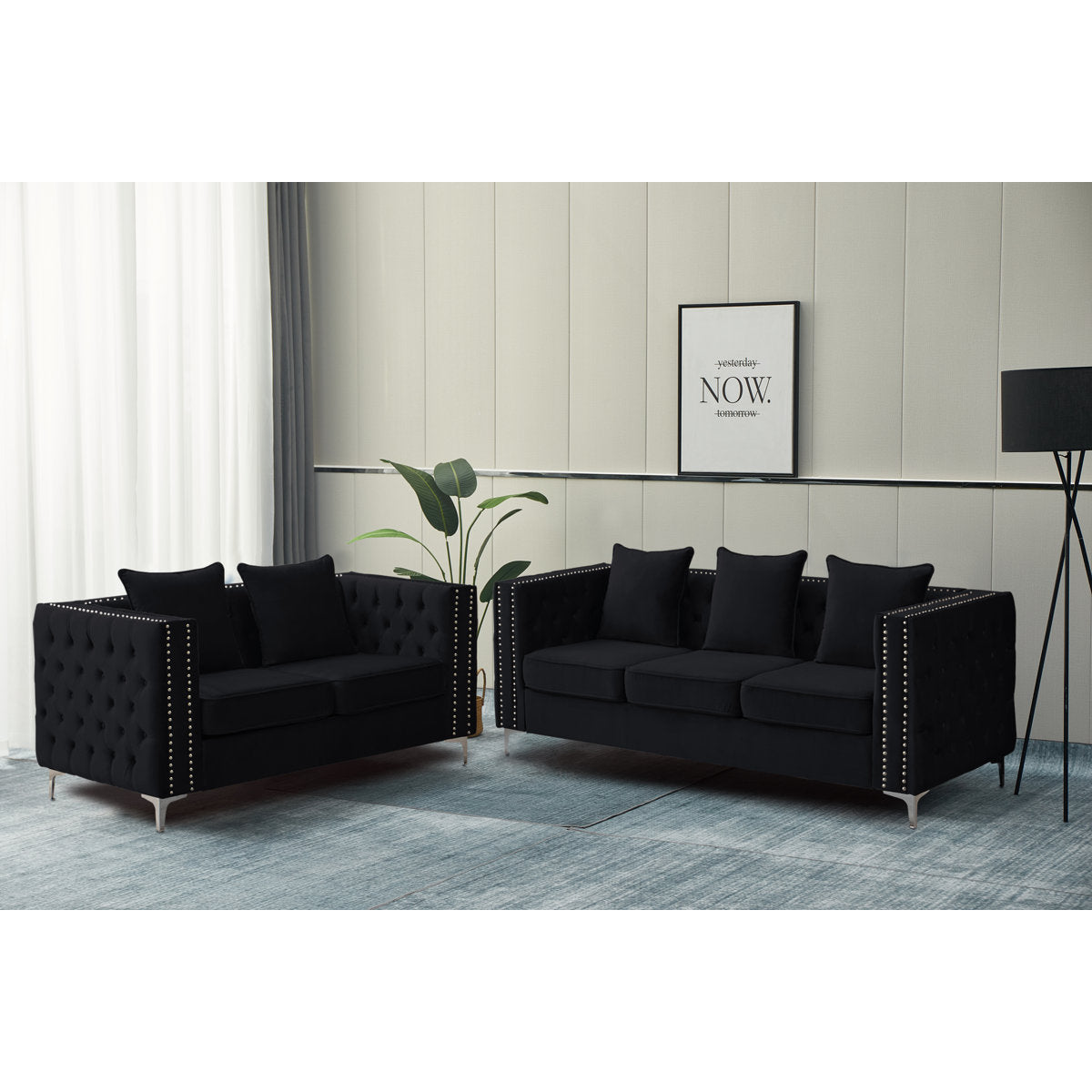 Habbe 2 - Piece Velvet Living Room Set