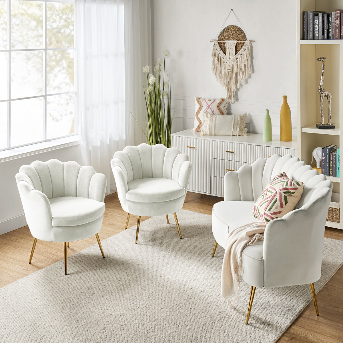 Hendrix 3 - Piece Velvet Living Room Set