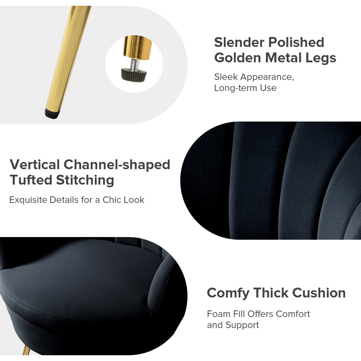 Hendrix 3 - Piece Velvet Living Room Set