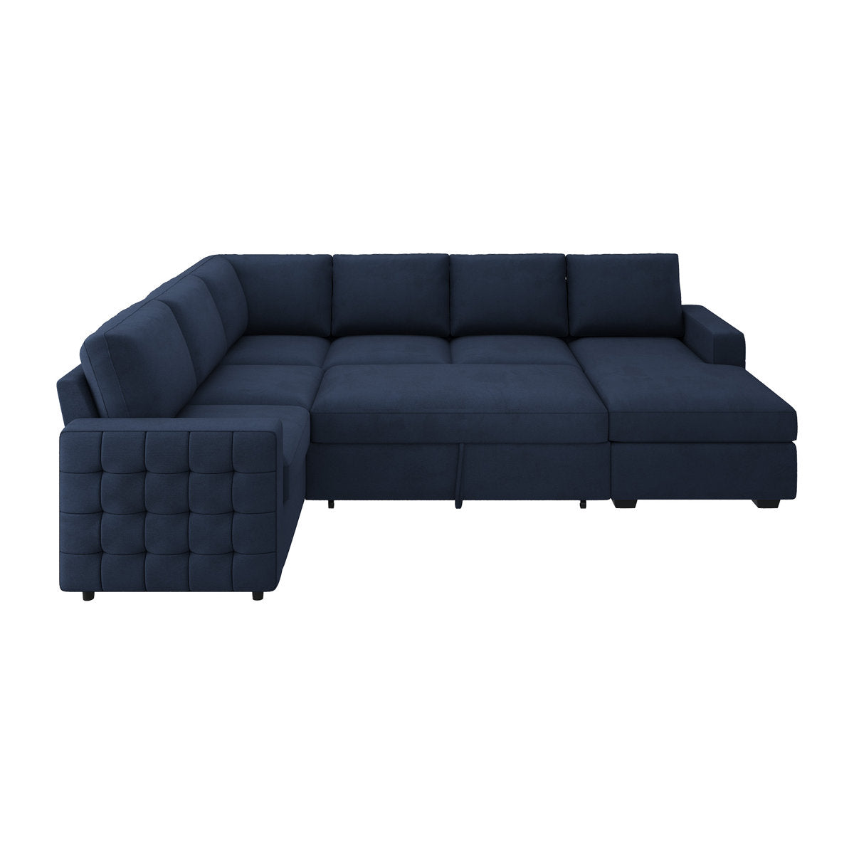 Hildur U-Shaped Sectional Sofa Bed Pull Out Sleeper Couch With Storage Chaise