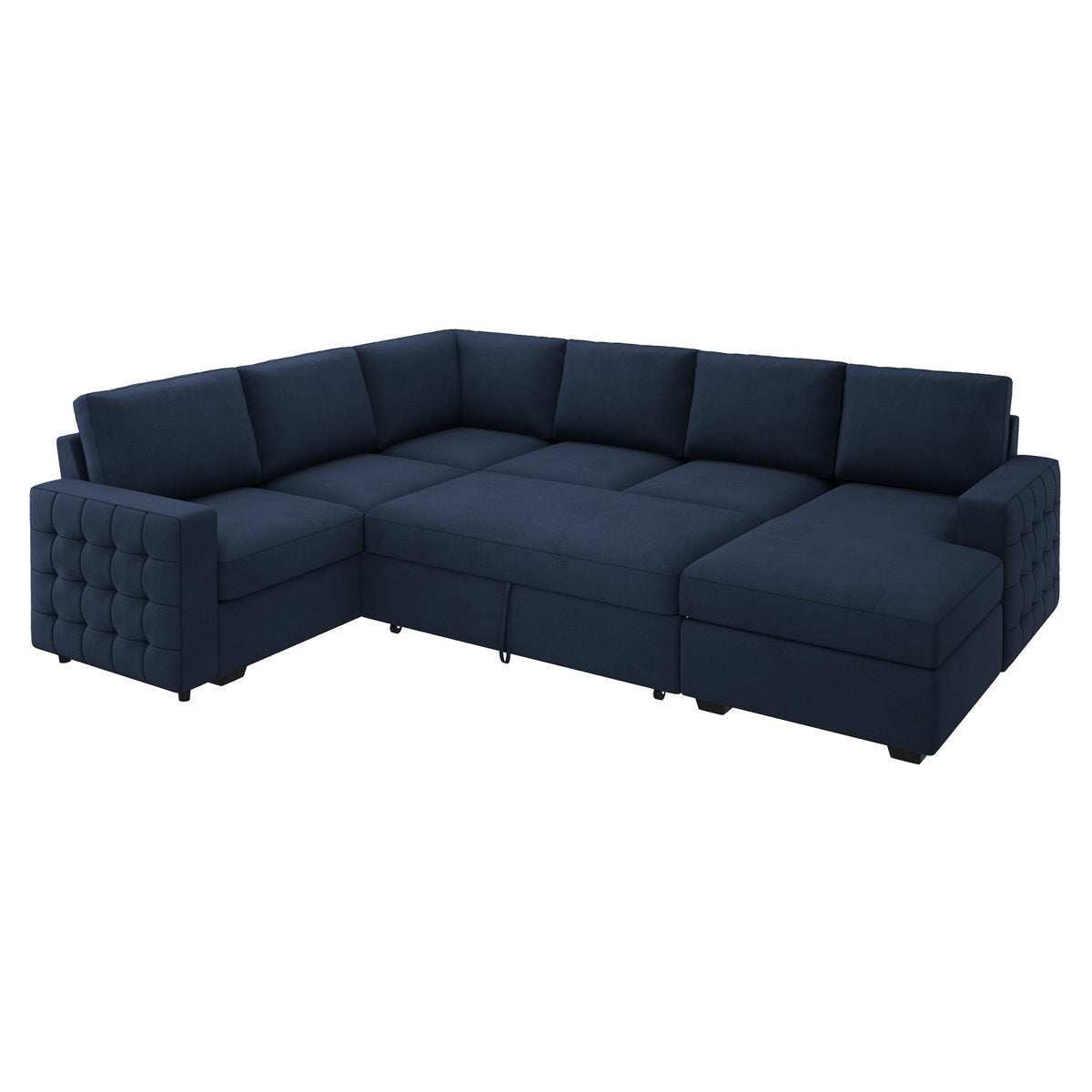 Hildur U-Shaped Sectional Sofa Bed Pull Out Sleeper Couch With Storage Chaise
