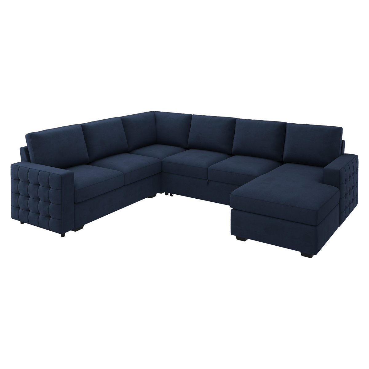 Hildur U-Shaped Sectional Sofa Bed Pull Out Sleeper Couch With Storage Chaise