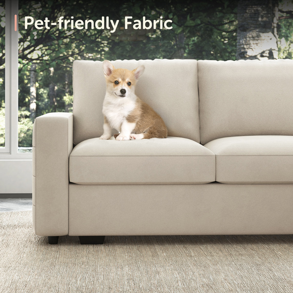 Hildur U-Shaped Sectional Sofa Bed Pull Out Sleeper Couch With Storage Chaise