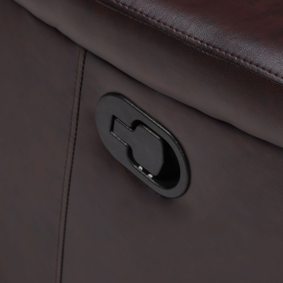 Ilkeston 3-Piece Vegan Leather Manual Reclining Living Room Set with Hidden Cupholder