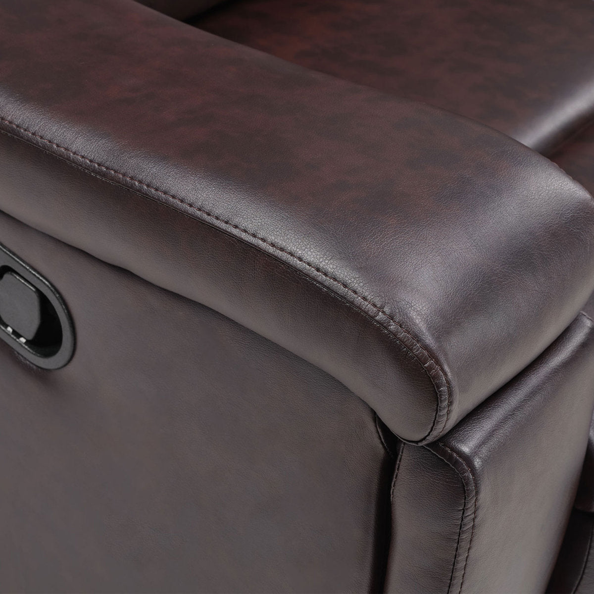 Ilkeston 3-Piece Vegan Leather Manual Reclining Living Room Set with Hidden Cupholder