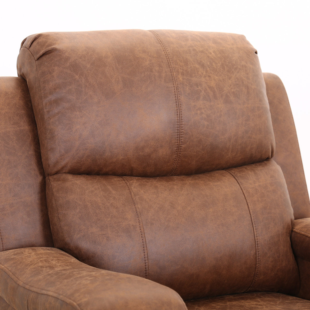 Ilkeston 3-Piece Vegan Leather Manual Reclining Living Room Set with Hidden Cupholder