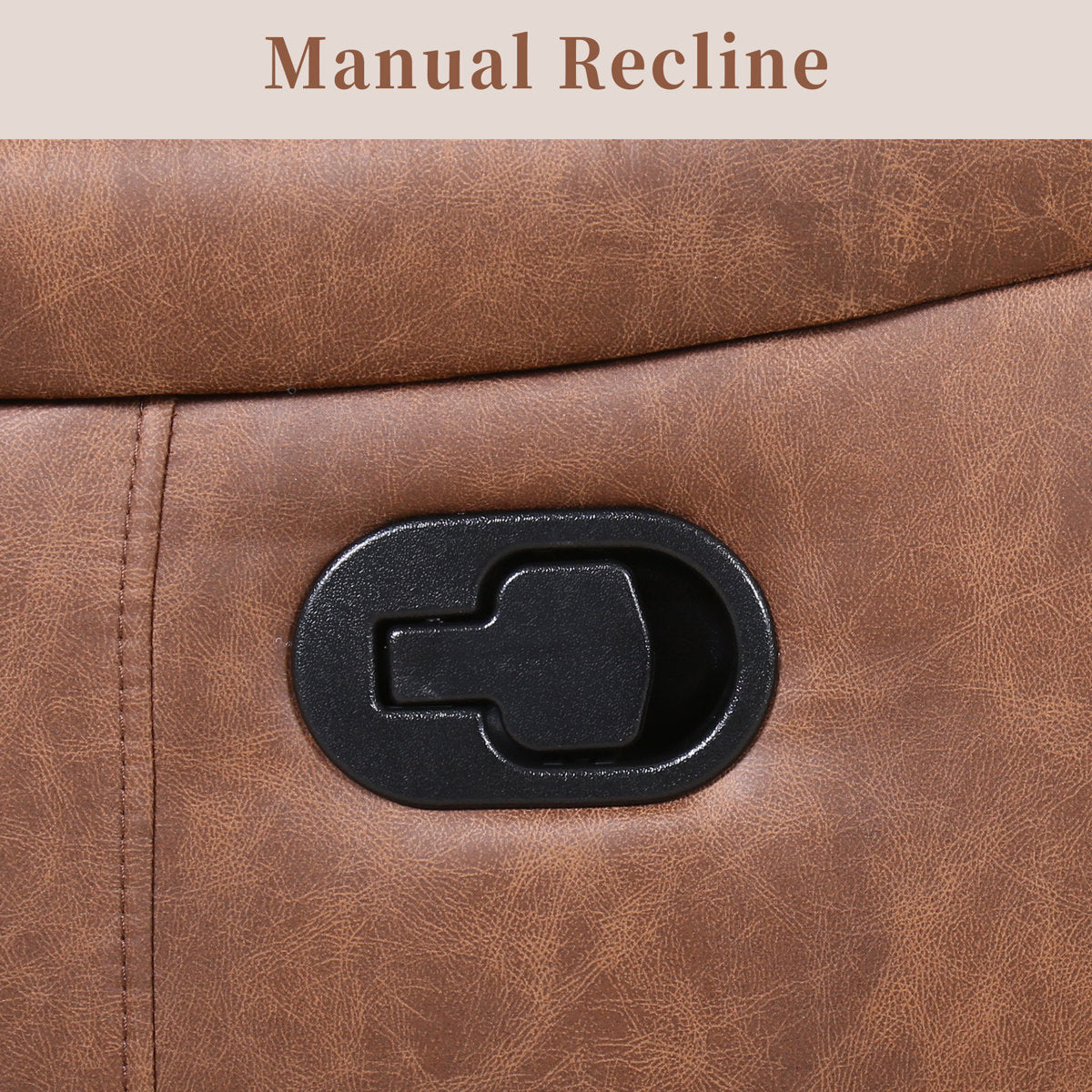 Ilkeston 3-Piece Vegan Leather Manual Reclining Living Room Set with Hidden Cupholder