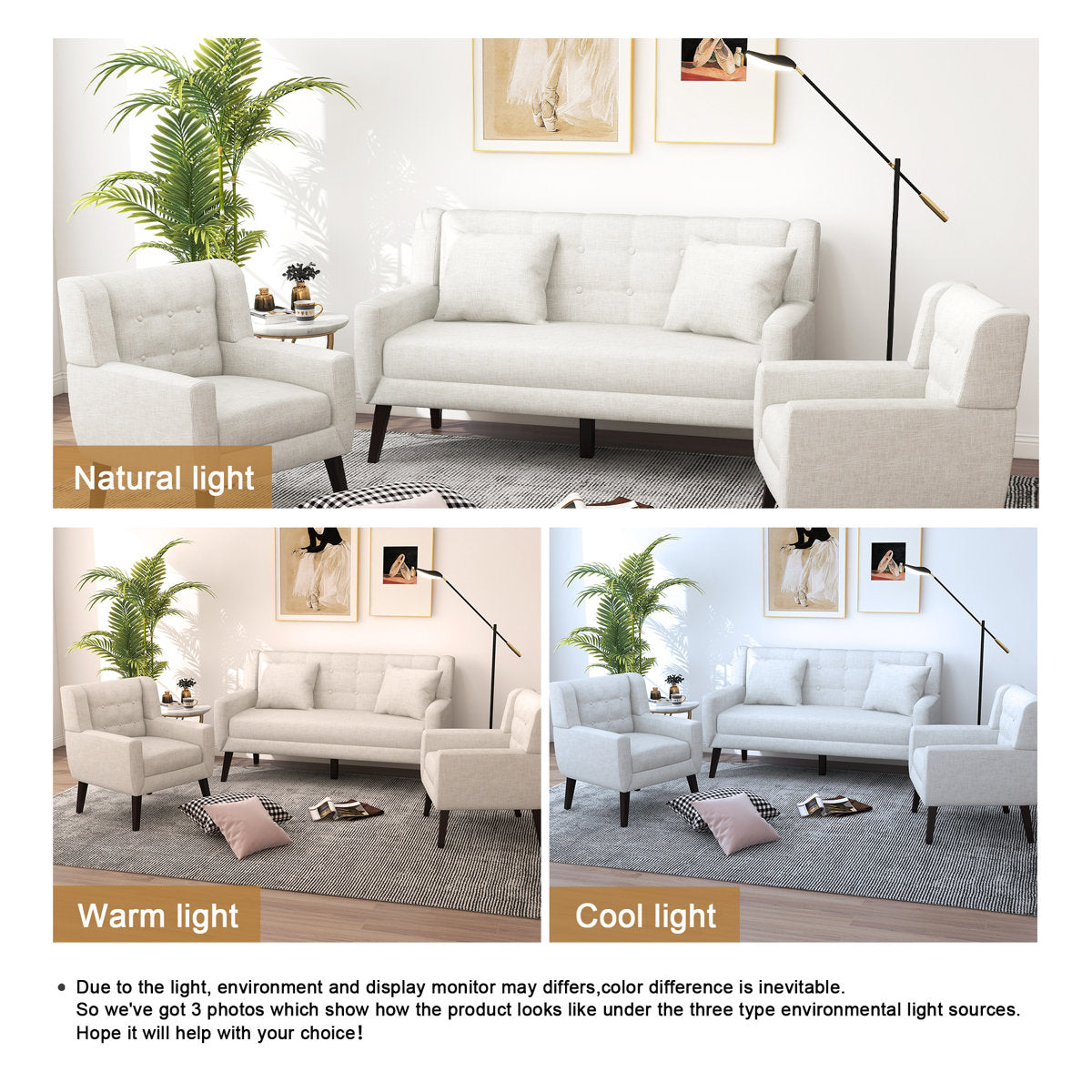 Jaqueze 3 - Piece Living Room Set