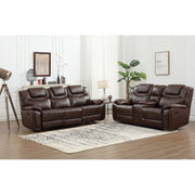 Jepum 2 - Piece Genuine Leather Manual Reclining Living Room Set with Cupholder & Storage