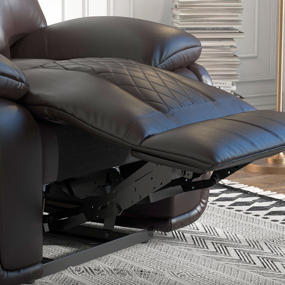 Jepum 2 - Piece Genuine Leather Manual Reclining Living Room Set with Cupholder & Storage