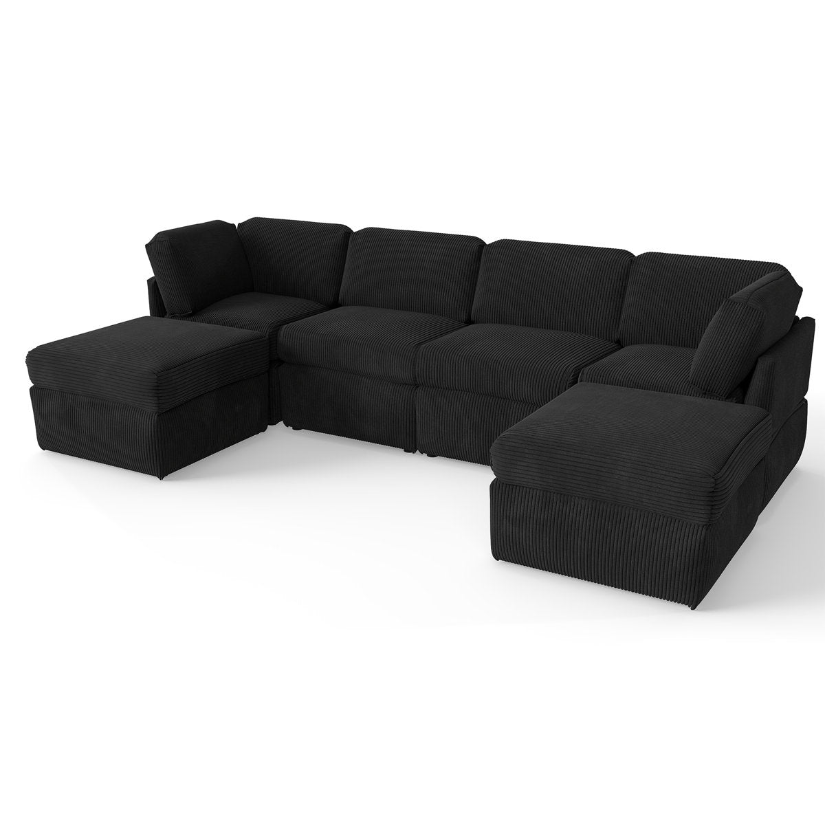 Joko Reversible Modular Corner Sectional Sofa With Ottoman