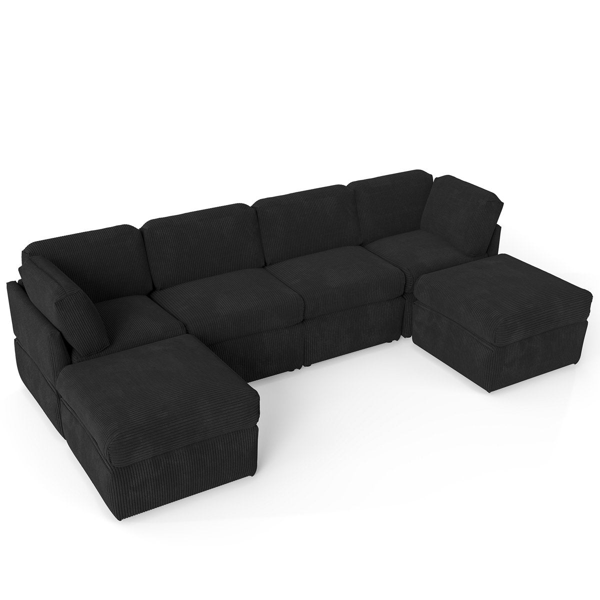 Joko Reversible Modular Corner Sectional Sofa With Ottoman