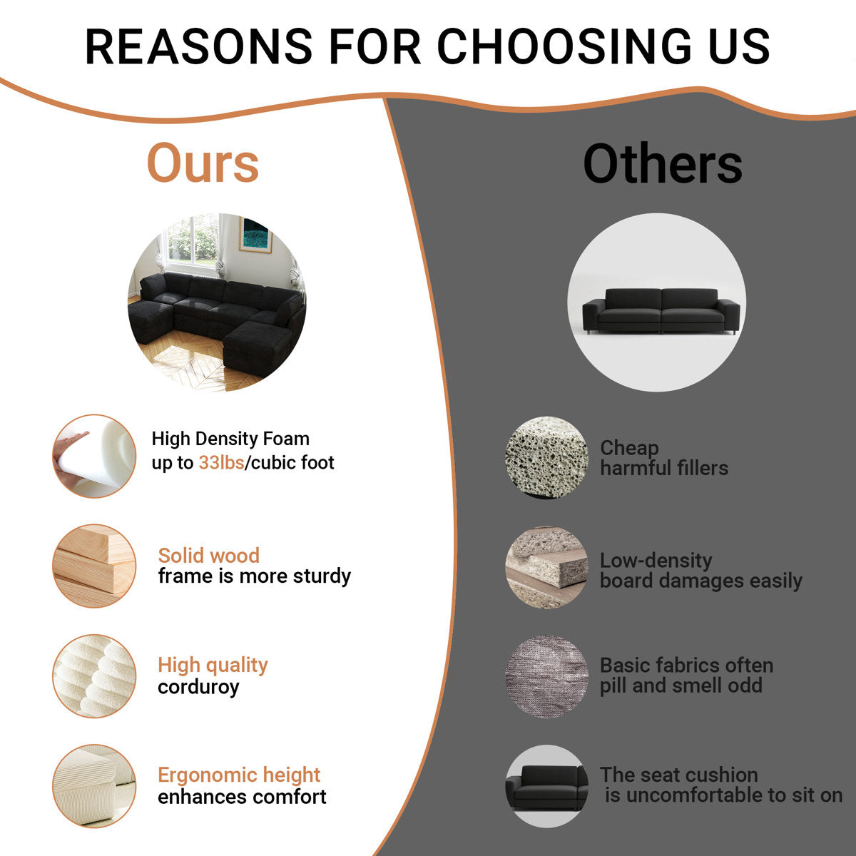 Joko Reversible Modular Corner Sectional Sofa With Ottoman