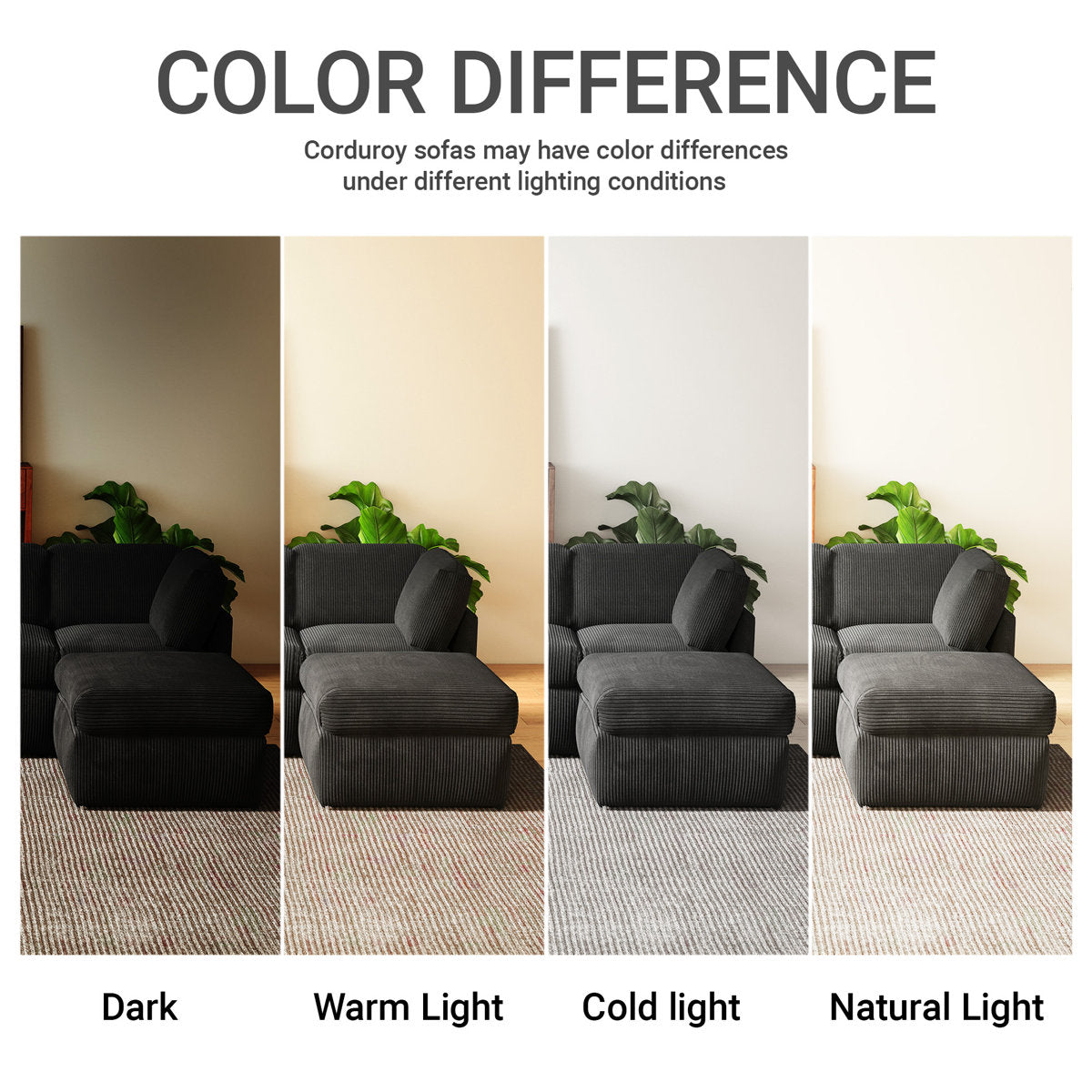 Joko Reversible Modular Corner Sectional Sofa With Ottoman