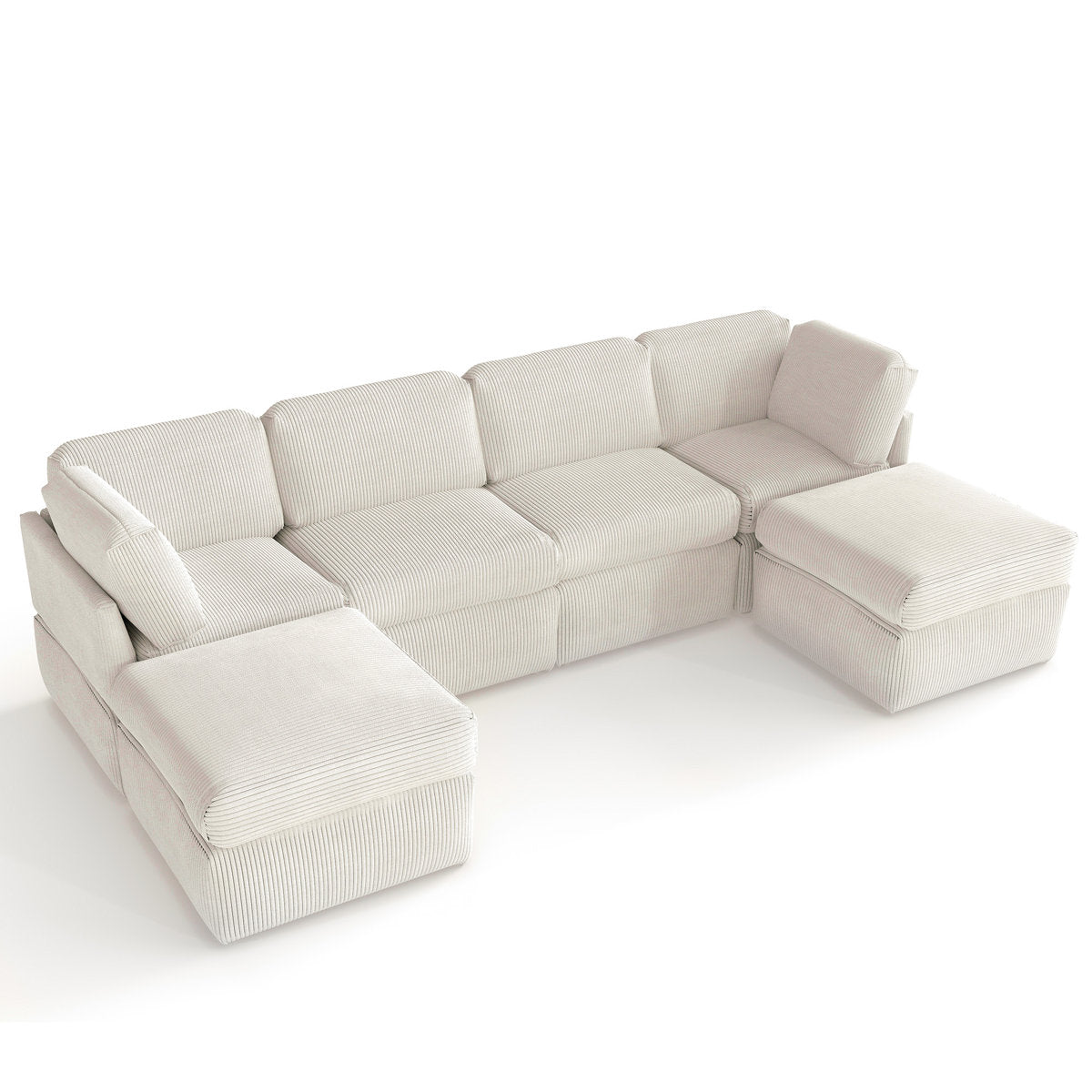 Joko Reversible Modular Corner Sectional Sofa With Ottoman