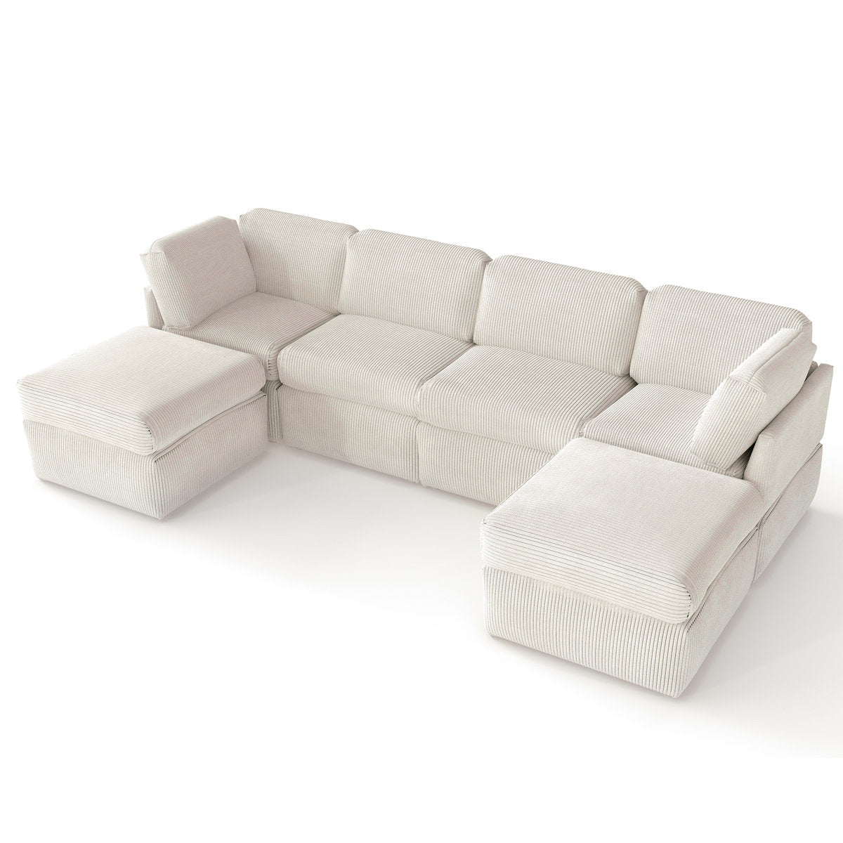 Joko Reversible Modular Corner Sectional Sofa With Ottoman