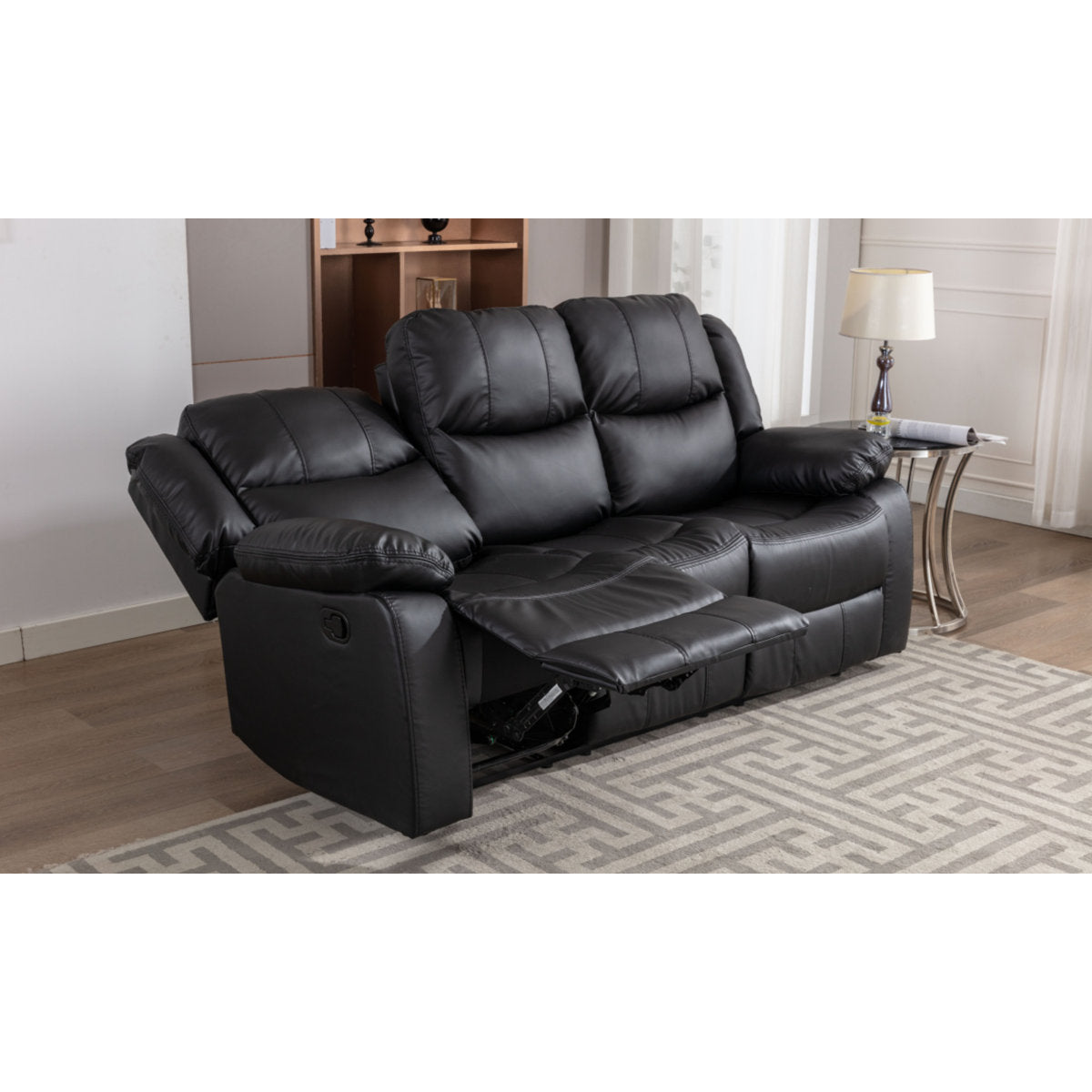 Kamarli 2 Piece Breathable Leather Manual Reclining Living Room Set with Pillow Top Arm