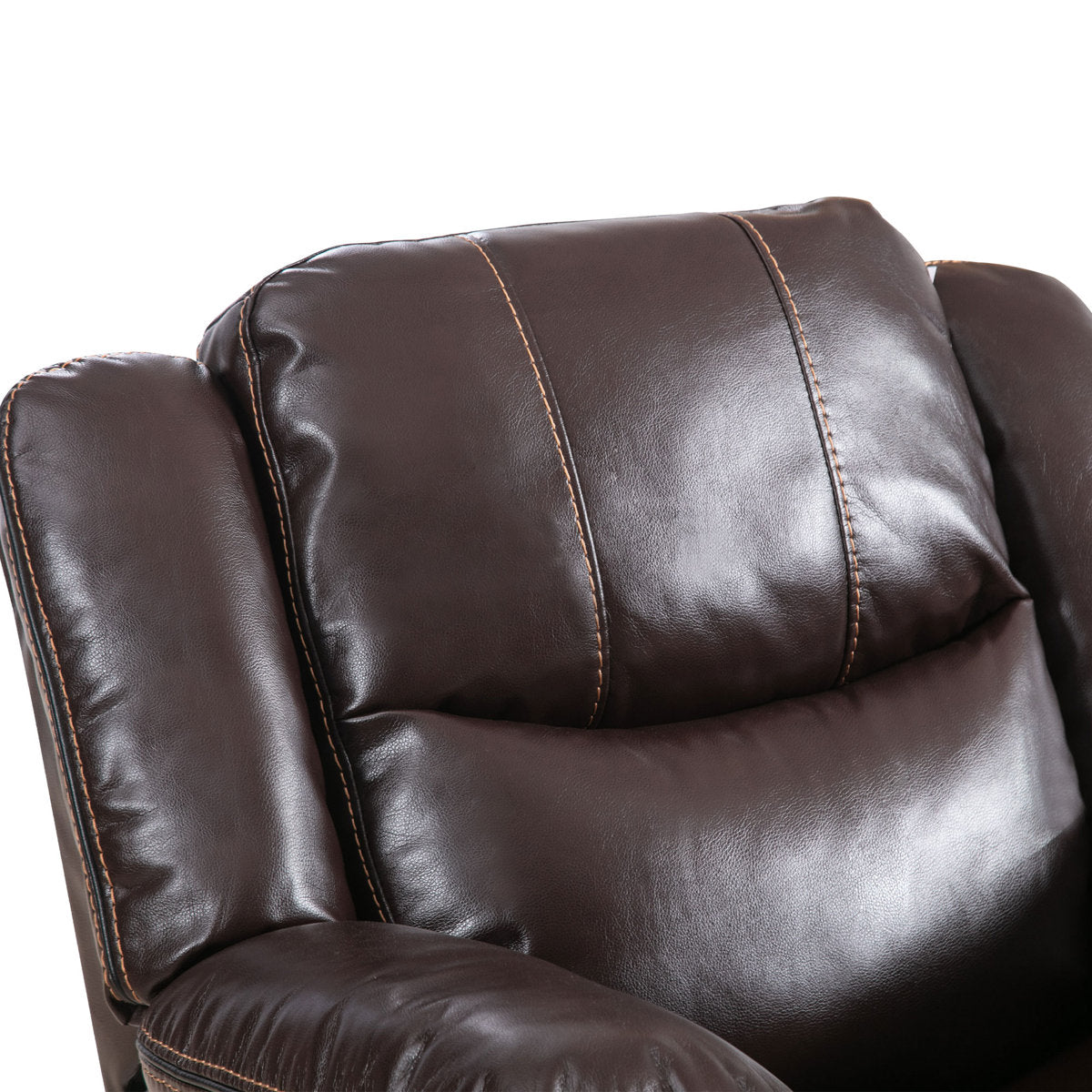 Kamarli 3 Piece Leather Manual Reclining Living Room Set with Pillow Top Armrest