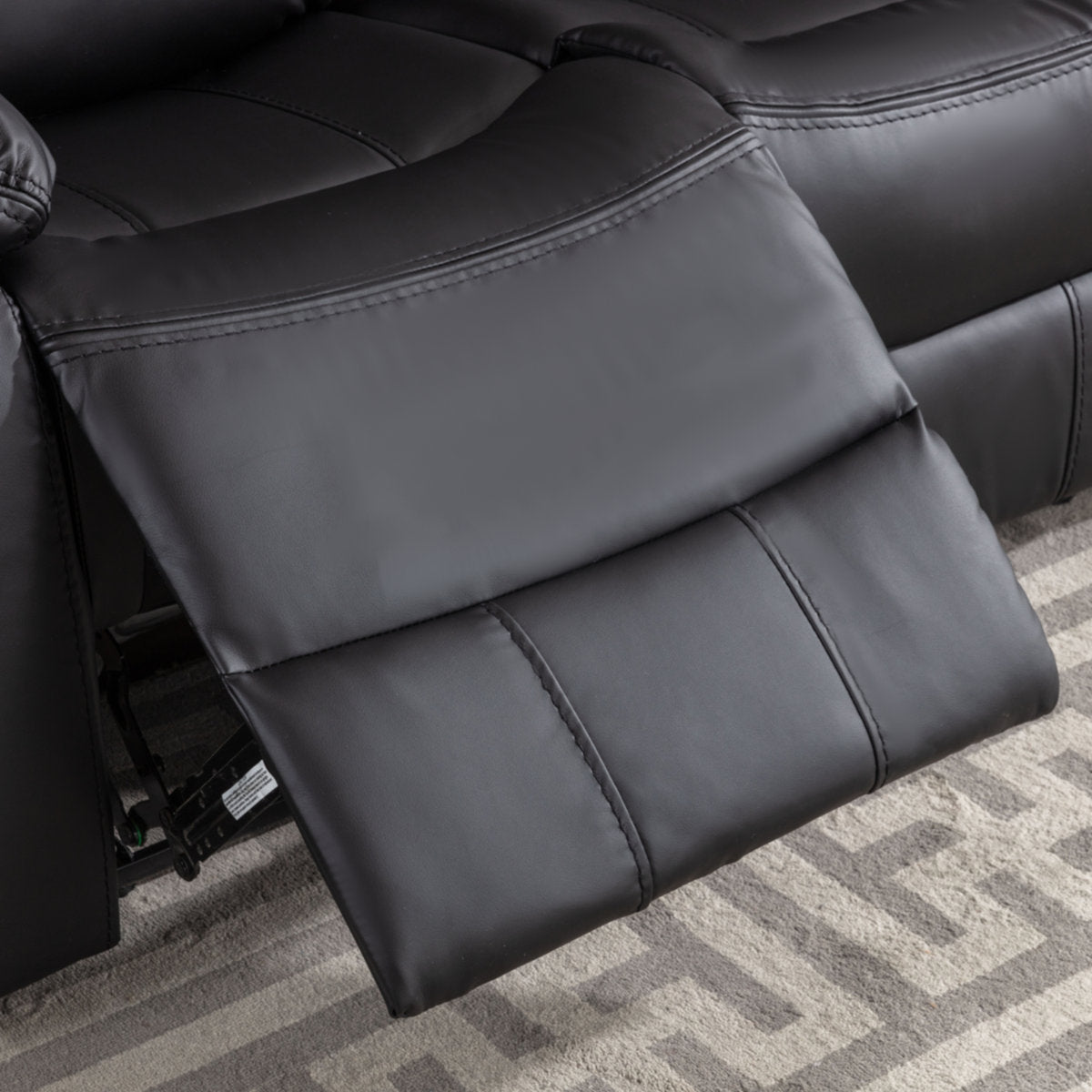 Kamarli 3 Piece Leather Manual Reclining Living Room Set with Pillow Top Armrest