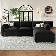 Knopp Velvet L - Shaped Sectional Sofa