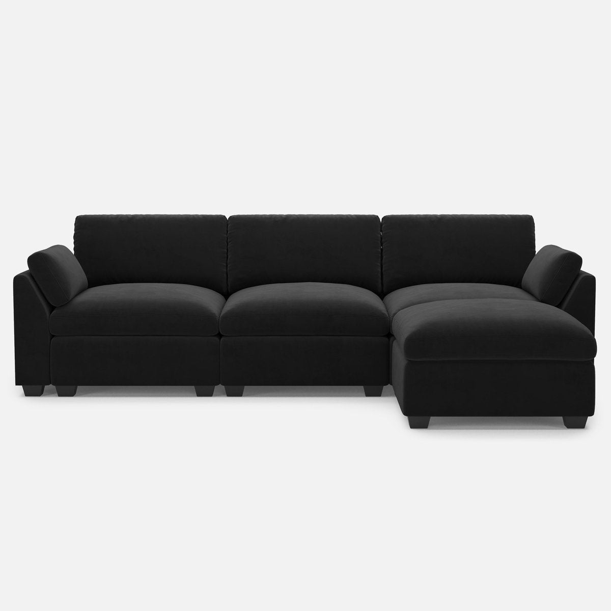 Knopp Velvet L - Shaped Sectional Sofa
