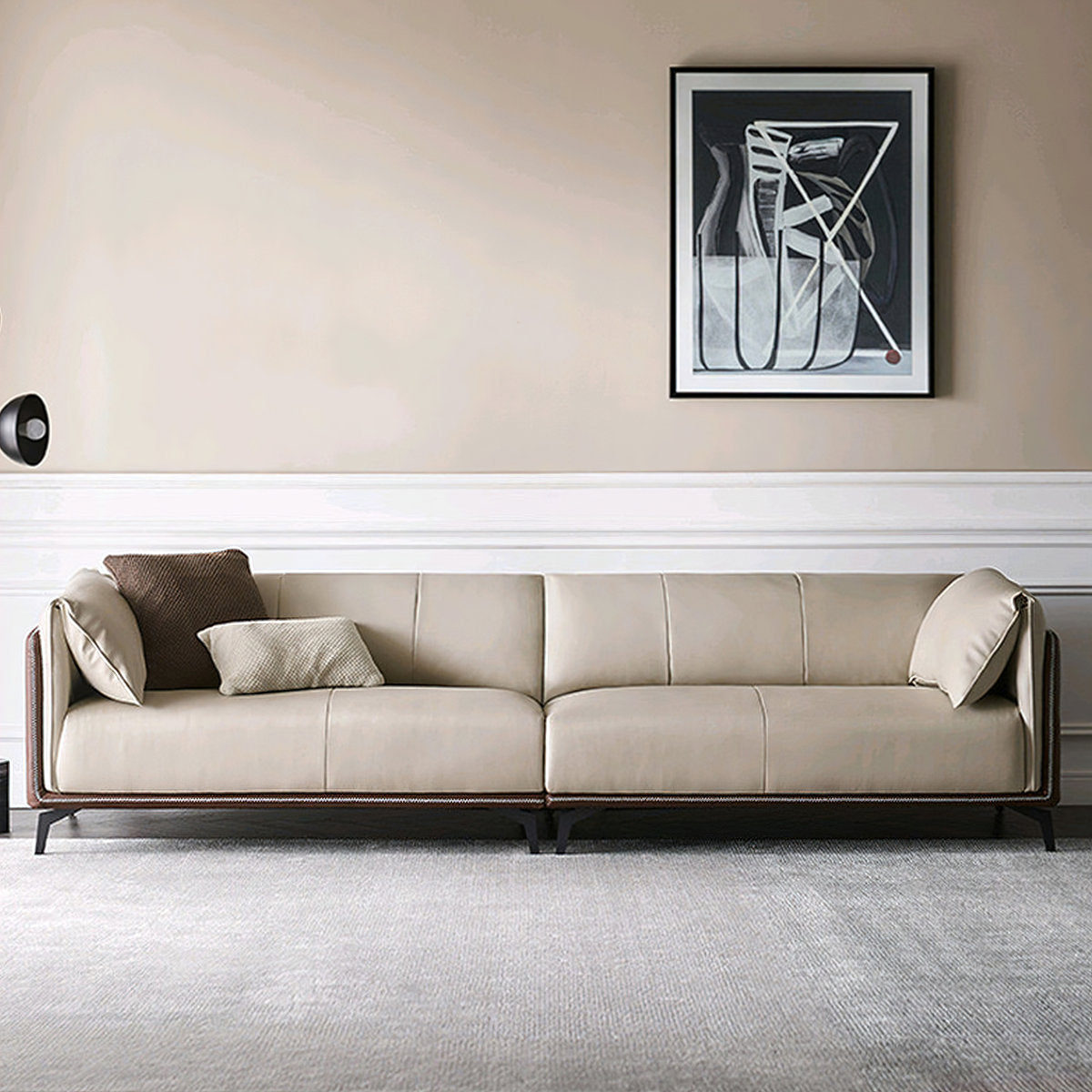 Kutchins 3-Piece Modern Faux Leather Sofa & Living Room Set